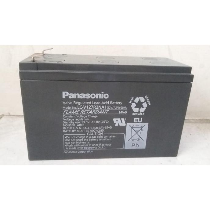 Baterai Panasonic VRLA 12V 7.2Ah asli/aki ups 12v 7ah