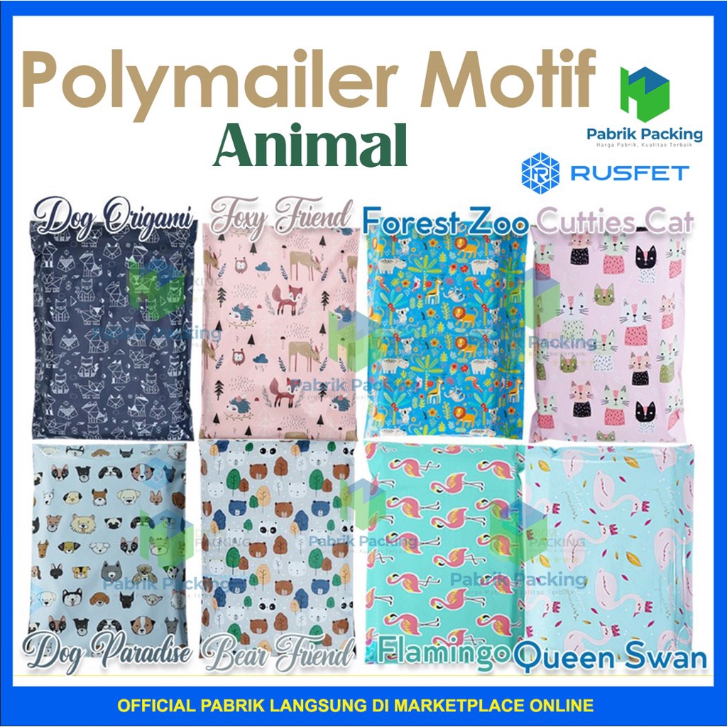 Polymailer Rusfet  SMALL Amplop Plastik Packing Kecil Polimailer /SATUAN
