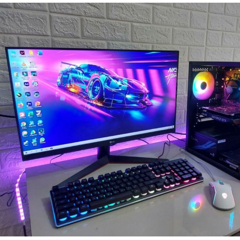 Komputer Gaming dan Design Core I5 lengkap dengan monitor