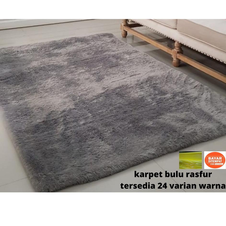 ☪ KARPET BULU 200x150x2cm ANTI SLIP /KARPET BULU RASFUR/HOME DECOR/KARPET LANTAI ✿
