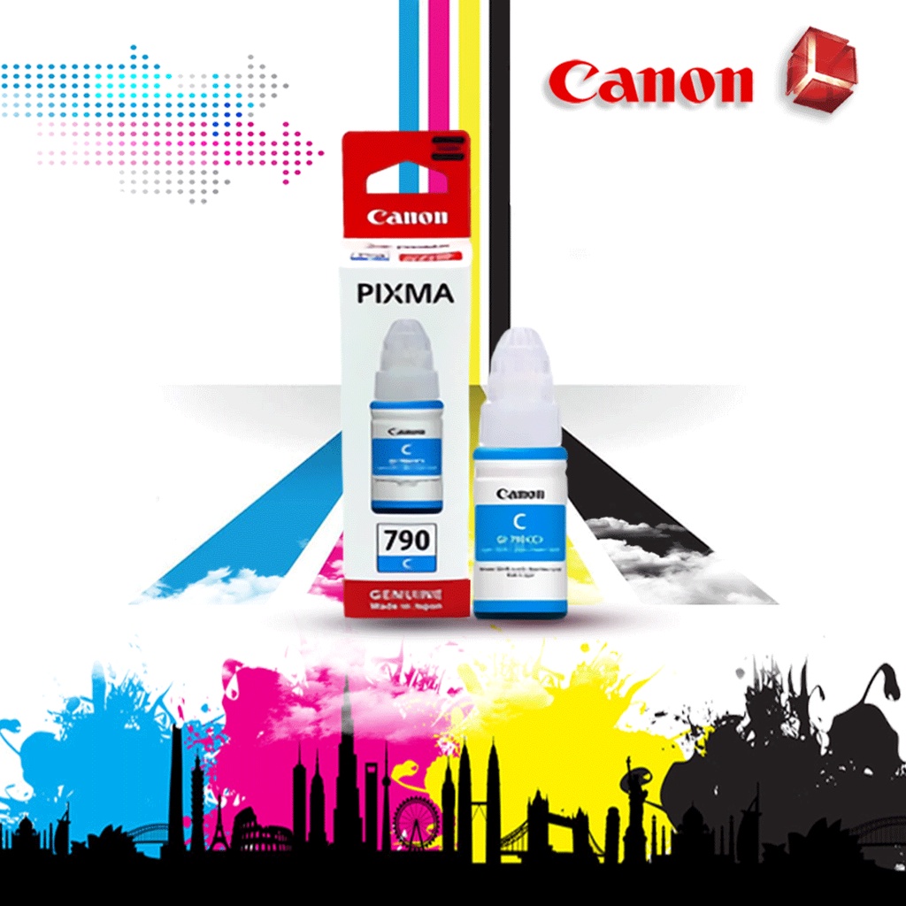 Tinta printer canon pixma 790 CYAN SERIES G1010 G2010 G1000 G2000 G3000 G4000 G3010 G4011