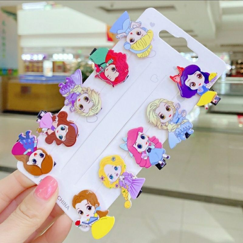 10in1 Jepit Rambut Anak Korean Hairpin Girl Sanrio Kitty Princess Cinnamoroll Lucu Rainbow Flower Candy Twinkle Little Star Aksesoris Hiasan Pita Rambut Perempuan