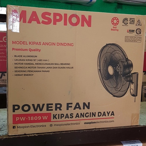 MASPION PW 1809 W POWER FAN 18 INCH / KIPAS ANGIN DINDING / PW1809W