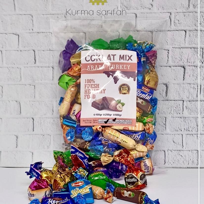 

Dijual kakak Coklat Turkey mix/Coklat Arab 1kg Oleh" Haji & Umroh