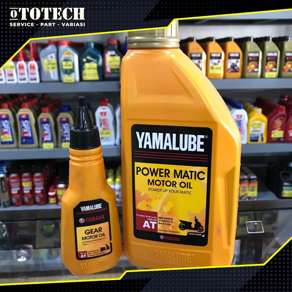 PAKET OLI MESIN DAN OLI GARDAN YAMALUBE POWER MATIC 800ML & 100ML