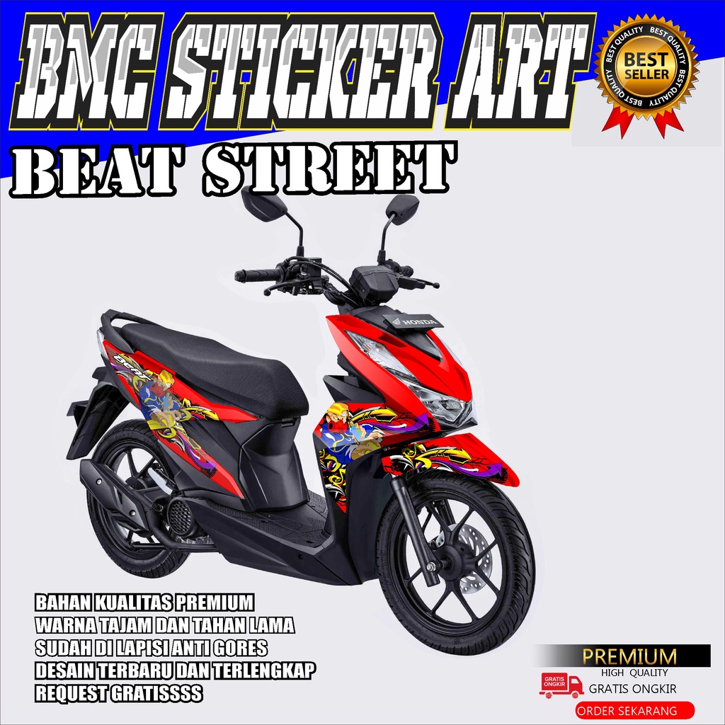 sticker decal honda new beat 2020-2022 beat street/sticker honda beat new
