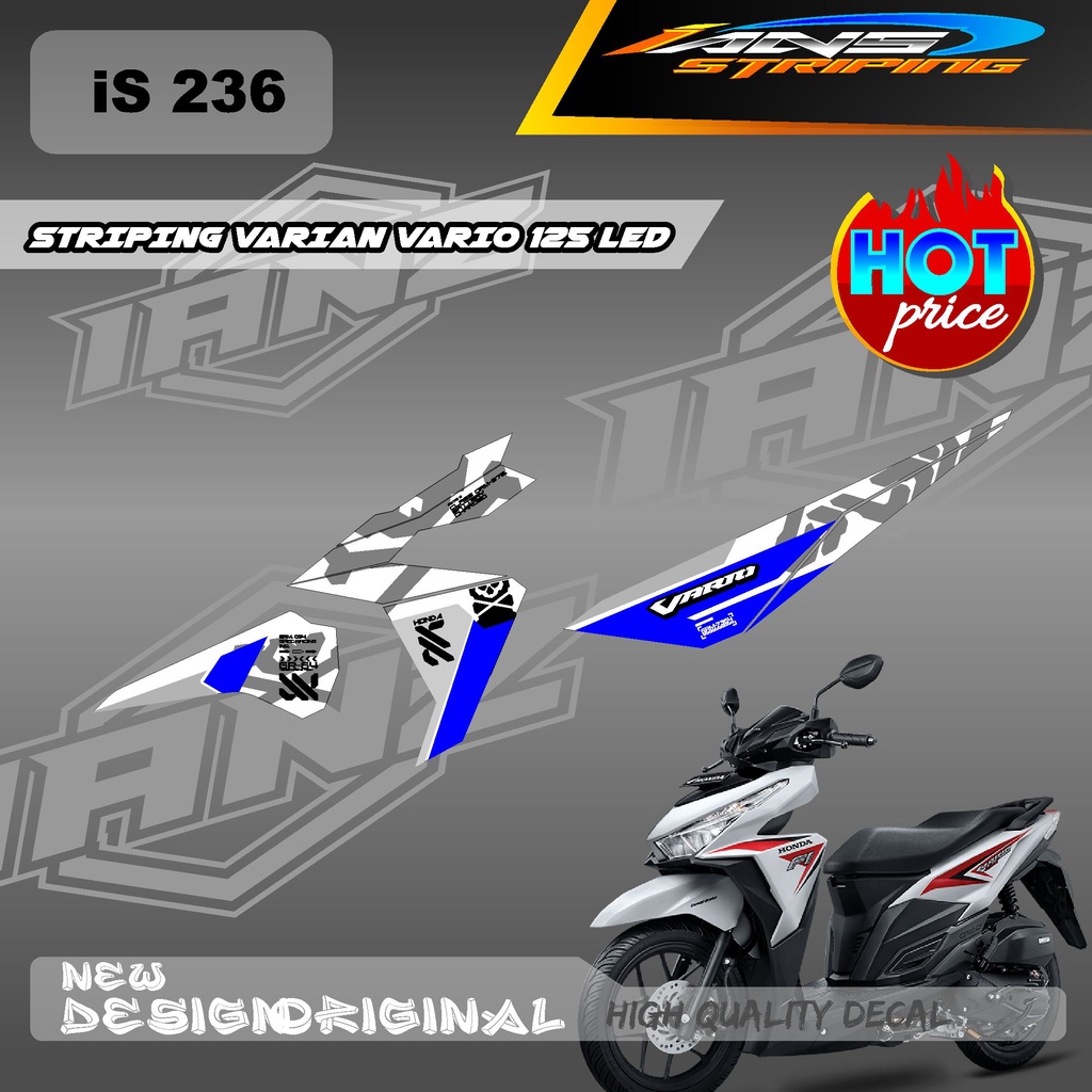 NEW DECAL STRIPING VARIO 125 LED VERSI ROBOTIC SERIES / DECAL VARIO 125 / STIKER KERETA HONDA VARIO 125 LED IS236