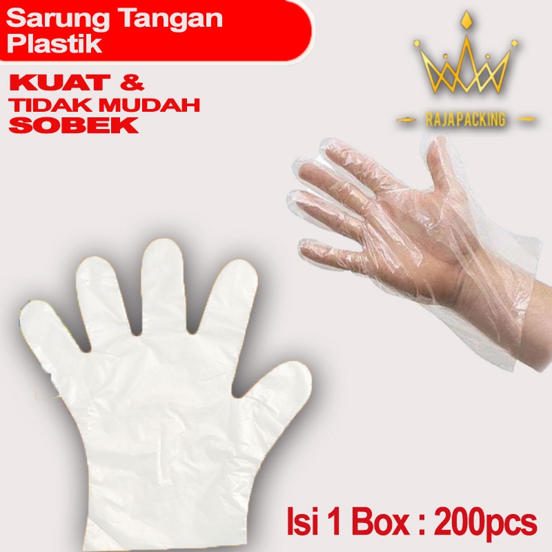 Sarung Tangan Plastik isi 200pcs All Size Serbaguna