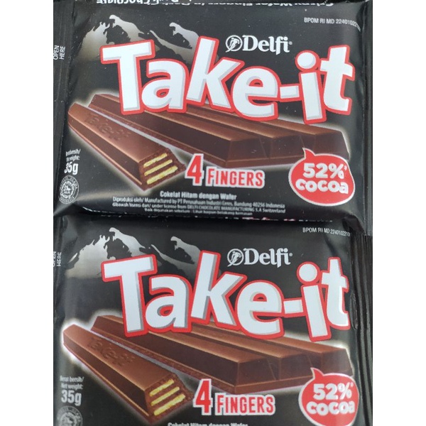 

Coklat Wafer Delfi Take It 4 Fingers Dark Choco 35gr ~ Marketkuu