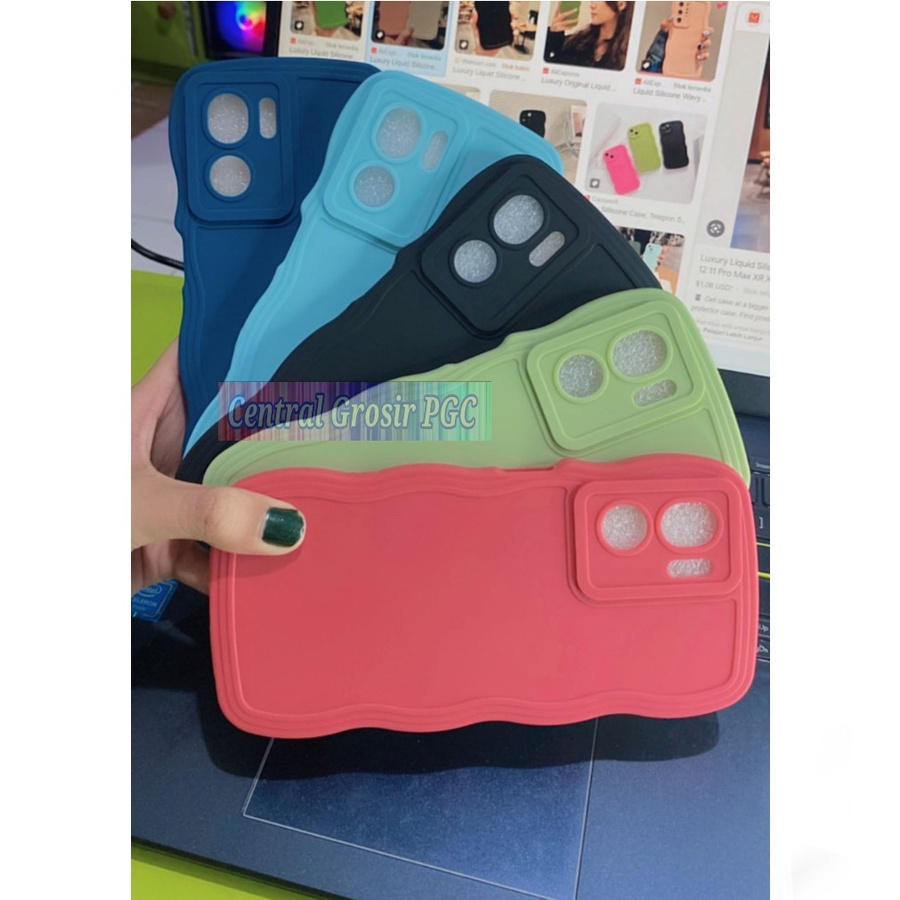 CASING LIQUID CURLY ( OPPO A57 4G / A57 5G / A57S / A57E ) SILIKON HP TERBARU 2023 - CENTRAL GROSIR 