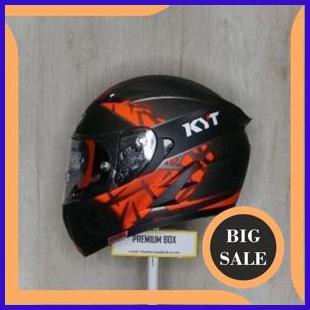 perkakas KYT Falcon FR Spike Gunmetal Red Matt 140ZZ3