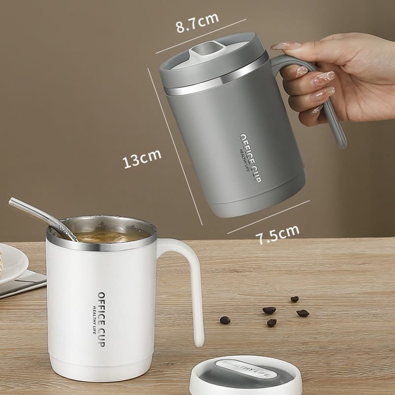 Gelas Mug cofee Stainless SUS 304 500ML Office Gelas Kopi