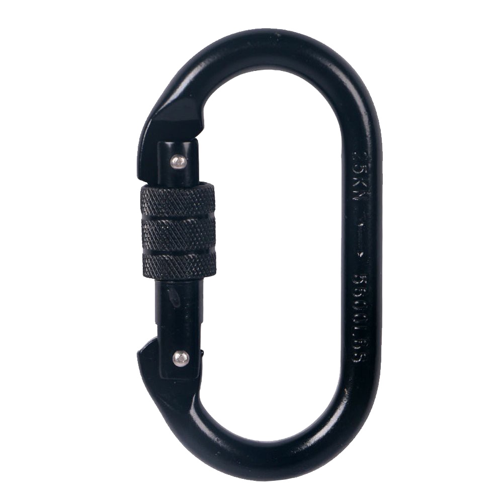 Carabiner NTR Oval Screw Steel Murah Rescue Climbing