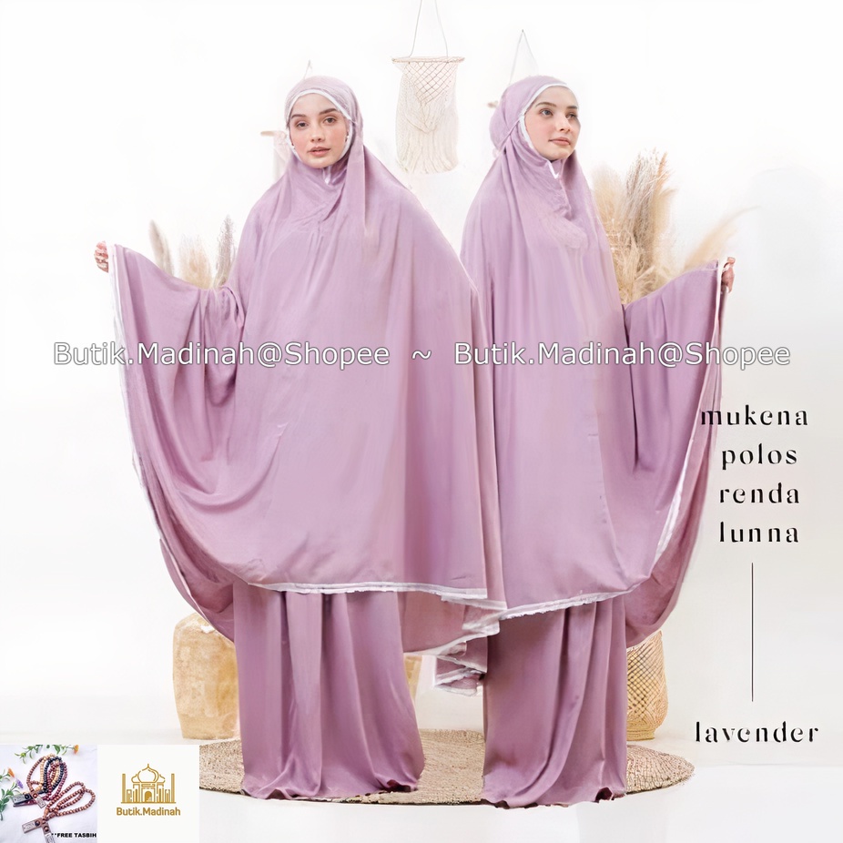 BUTIK.MADINAH PAKET HAMPERS MUKENA DEWASA SHEILA AMPLOP TRAVELING BALI POLOS RENDA