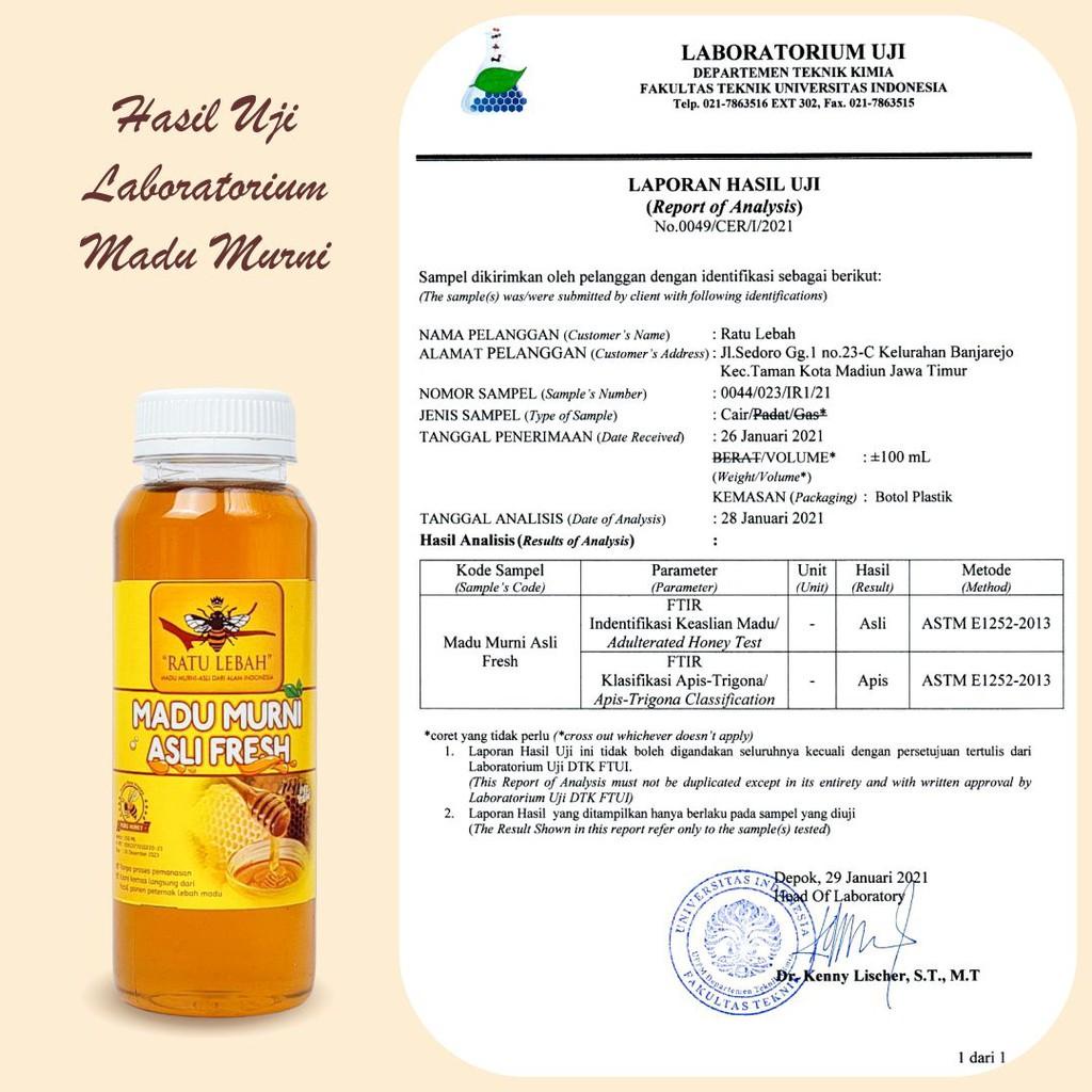 

Madu Murni Asli 350 Ml Natural Raw Honey Madu Mentah Fresh Bergaransi Ratu Lebah Berkualitas Best Seller