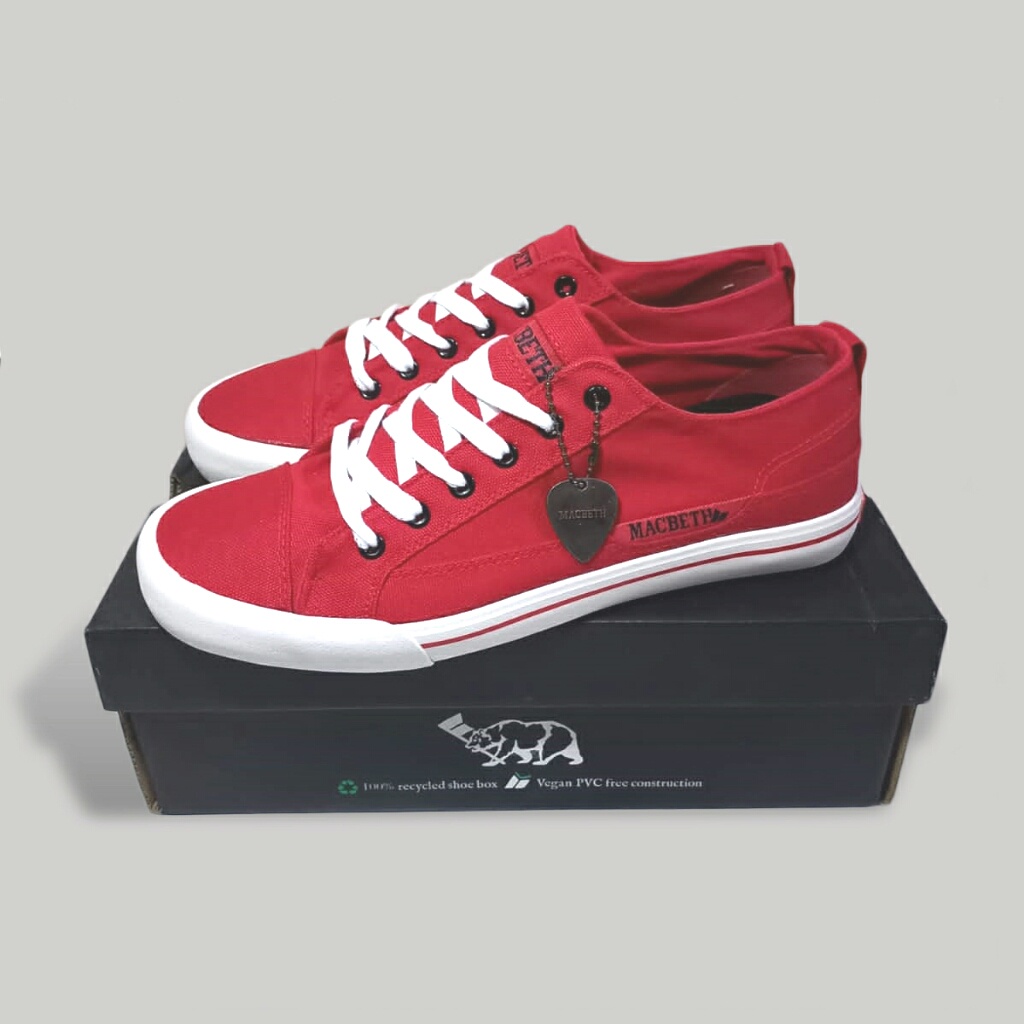 Sepatu Sneakers Macbeth Matthew Lifestyle Red White Original BNIB
