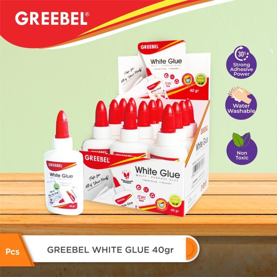 Lem Putih Greebel 40g / Lem Cair White Glue