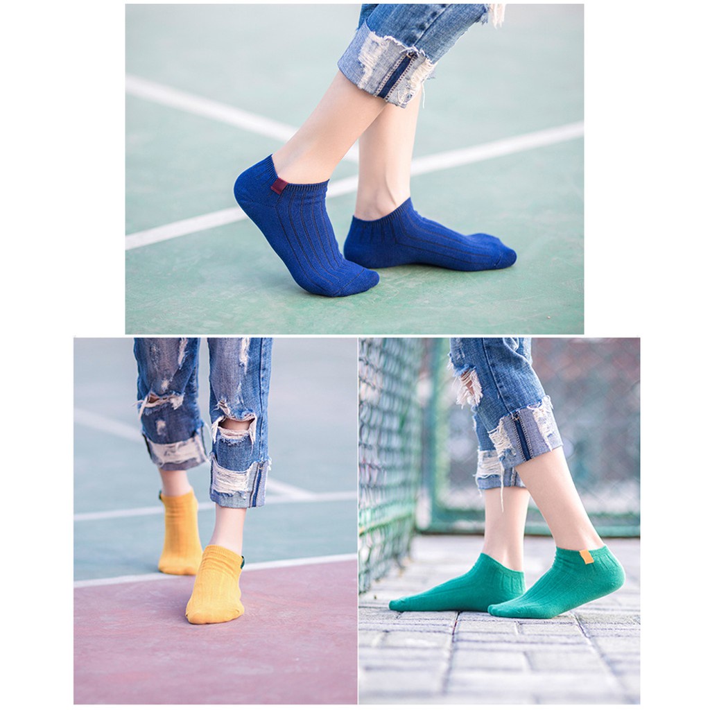 FYGALERY D020 Kaos Kaki Polos Wanita KaosKaki Ankle Pendek Korea Murah Short Socks