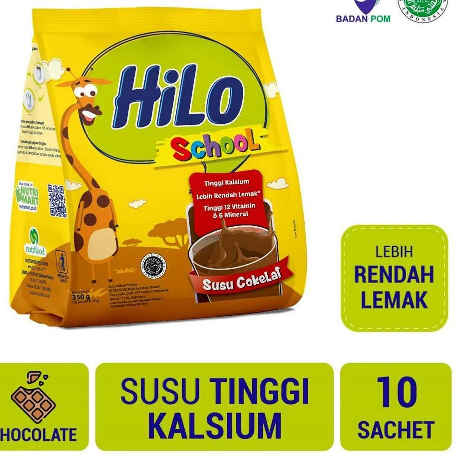 

➹ HiLo School Chocolate Gusset 350 gram (10 Sachet) - Susu Tinggi Kalsium ♪