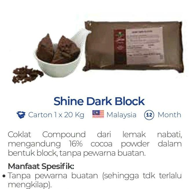 

Coklat Block Compound Impor Italia merk Caravella Dark Block