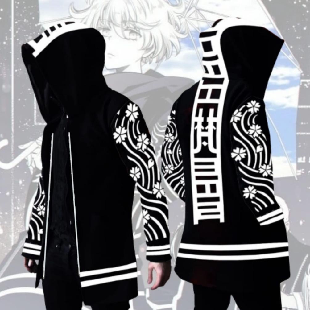 [ART. 165194] Jaket Jubah Jumbo Sweater Anime Tokyo Revengers Brahman Kawaragi Senju Cosplay Zipper Hoodie