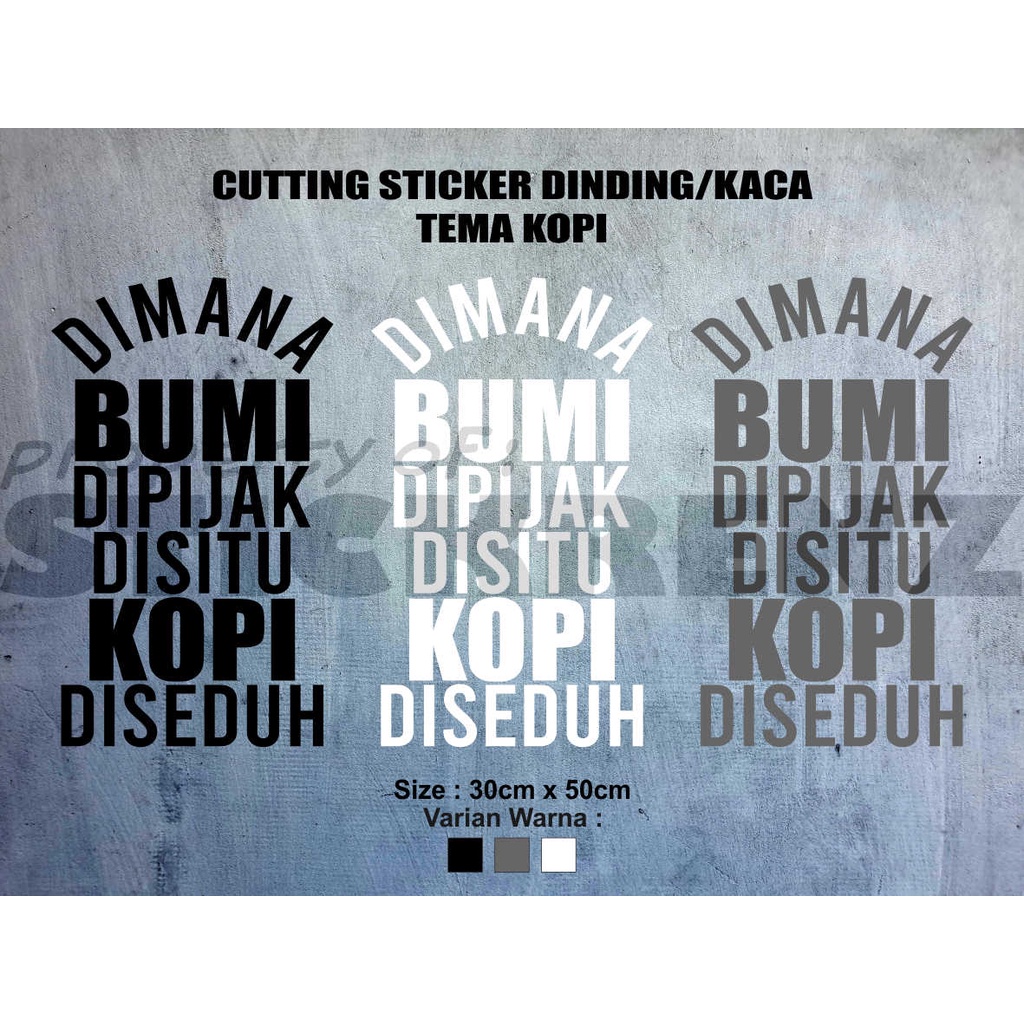 Cutting Sticker Hiasan Dinding Quotes Coffee/Kopi 02