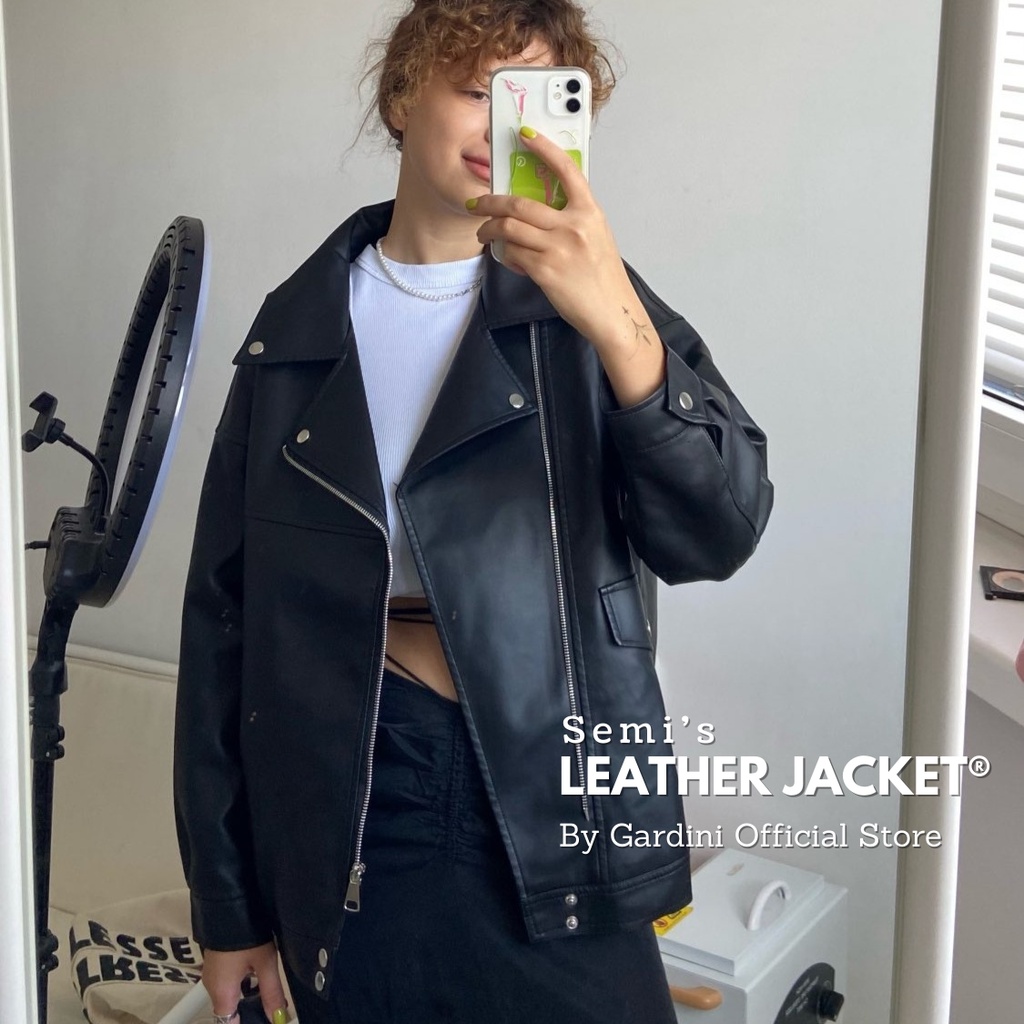 JAKET KULIT SEMI PRIA ORIGINAL 100% JUMBO ASLI KULIT DOMBA GARUT KEREN MOTOR DEWASA / JEKET KULIT PR