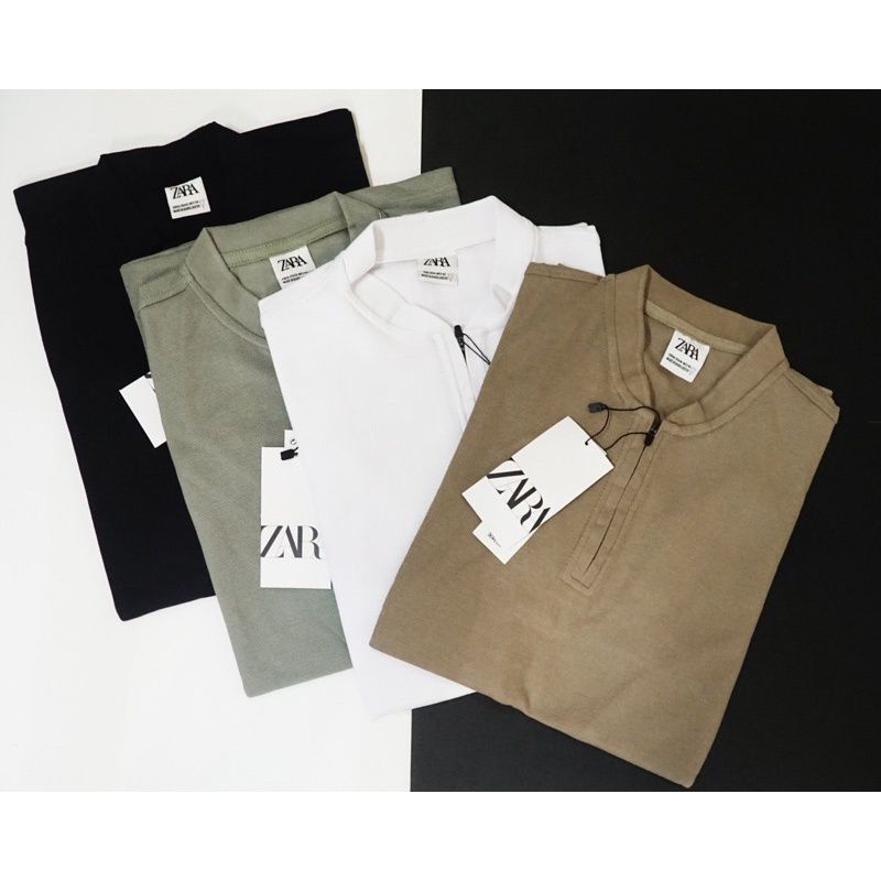 KAOS POLO KOKO Shanghai HALF ZIP TEXTURED SHIRT PRIA WARNA KAOS KERAH POLOS SHIRT LENGAN PENDEK ATAS