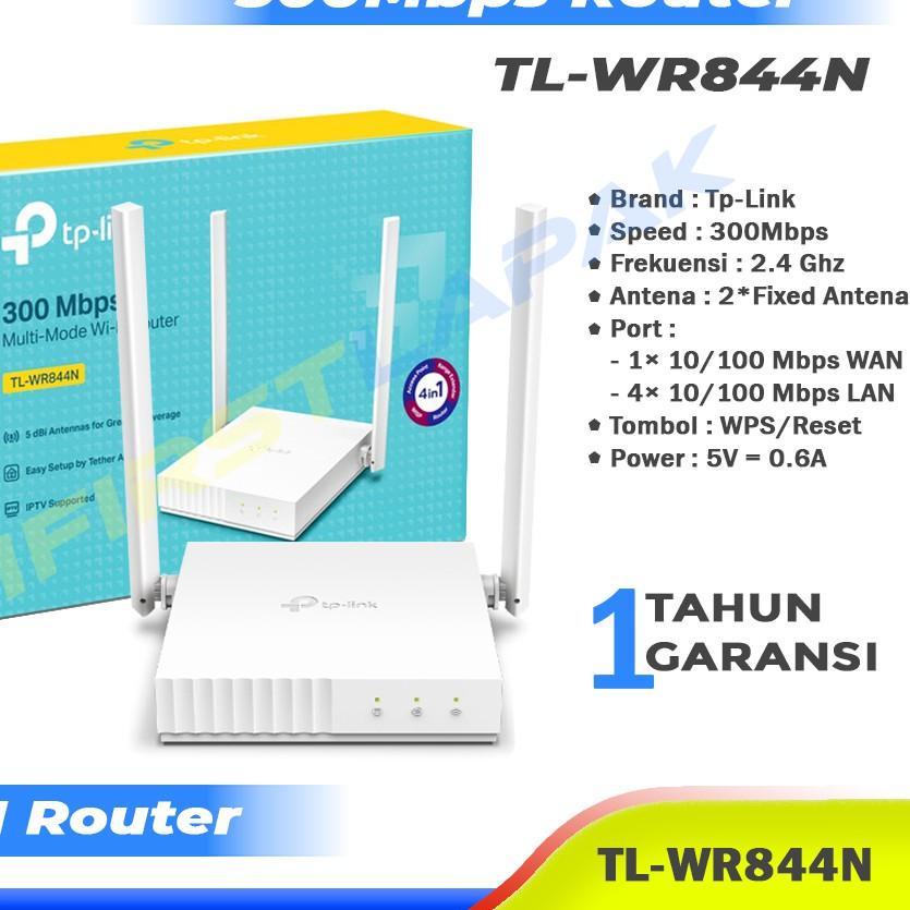 ♪ TP-Link TL-WR844N 300 Mbps Tplink Multi-Mode Wi-Fi Wireless Router Wifi Ruter Super Kenceng ☃