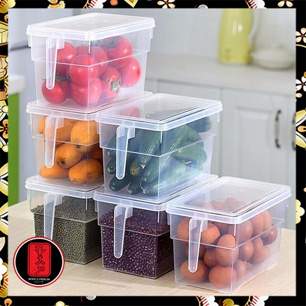 Strongwell Kotak Kontainer Makanan Kulkas Kitchen Storage Food Box - SW804-M - Transparent