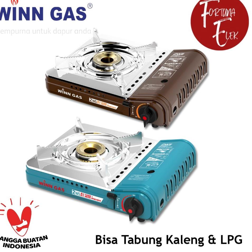 HARGA BERSAHABAT Winn Gas W2WS - Kompor Gas Poble 2 Fungsi  Tabung kaleng  3-13 kg