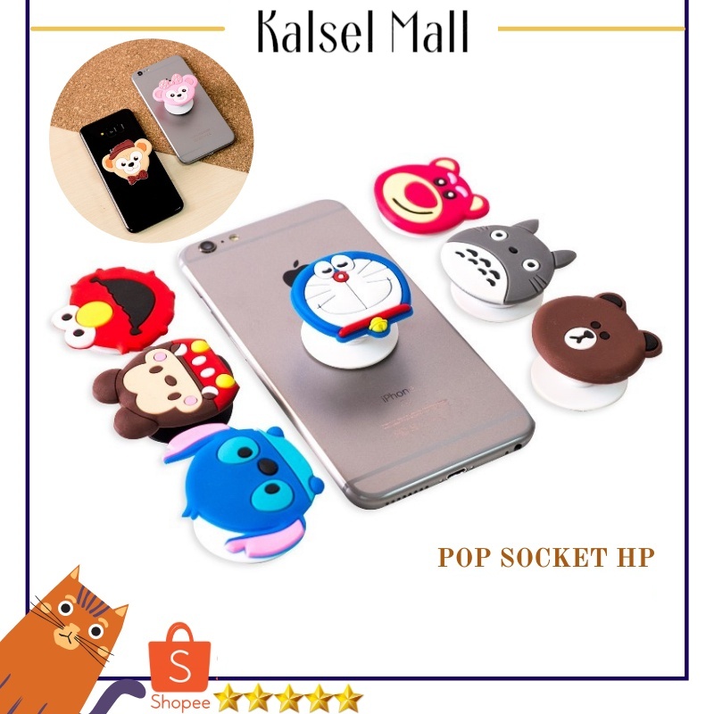 Pop Socket HP 3D Karakter Kartun Pegangan Belakang Tempel HP Handgrip Popsocket Cartoon Aksesoris Popsoket Handphone Griptok Phone Holder Stand Hape Grip HP45