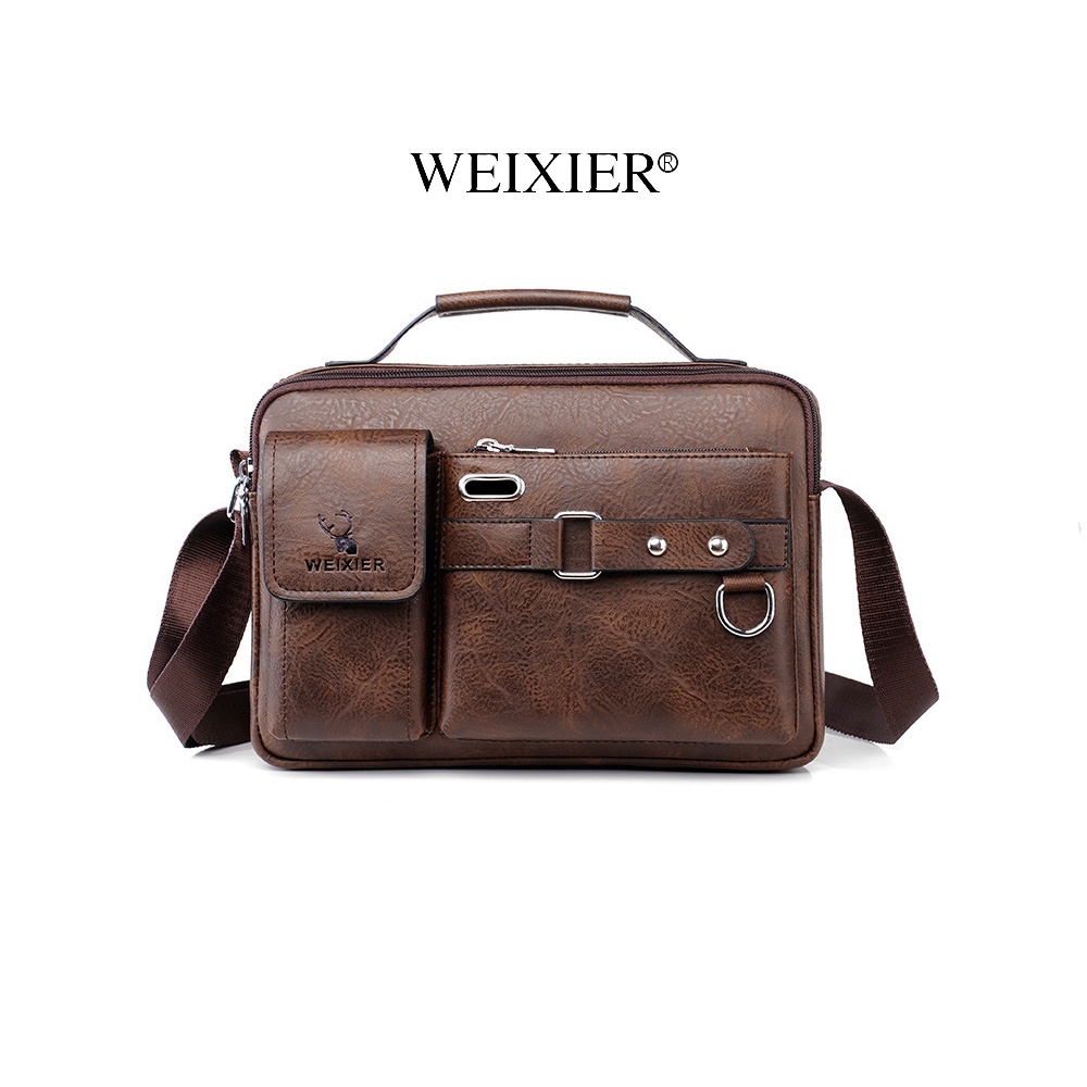 Tas Selempang/Sling Bag Pria Warna Coklat Tua/Coffee