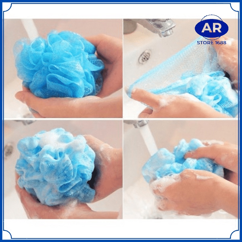 AR SPONS MANDI JARING GOSOK BADAN / SHOWER PUFF / SPONGE JARING KECIL