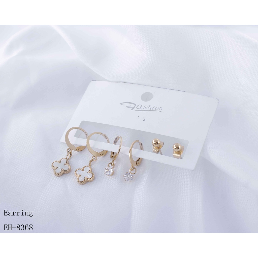 Anting Titanium Anti Karat Perhiasan wanita Jewelry 8368/8127/0075