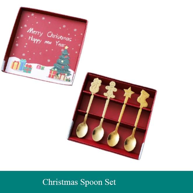 ❉ Yutensil Kado Natal Christmas Hampers Giftbox / Sendok Teh Kopi Set / Spoon ►