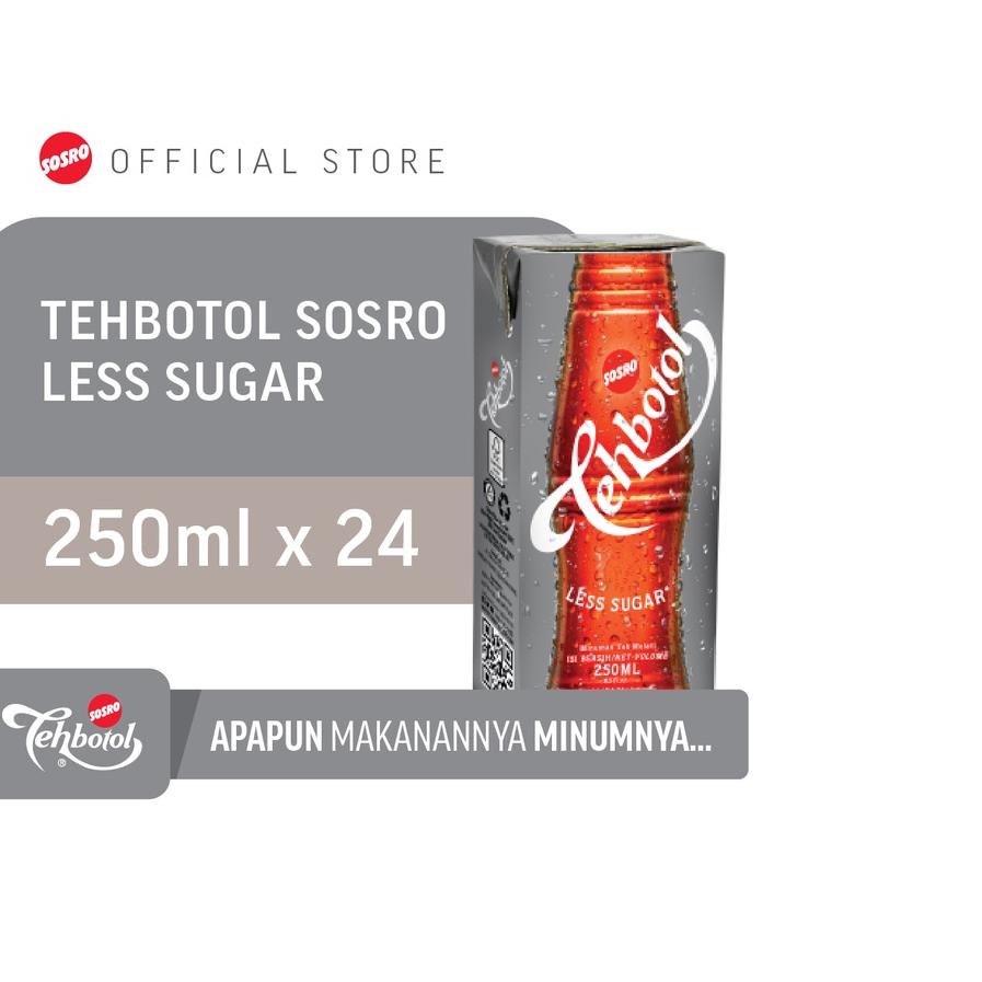

۩ Tehbotol Sosro kotak Less Sugar 250 ml isi 24 Pcs ☀