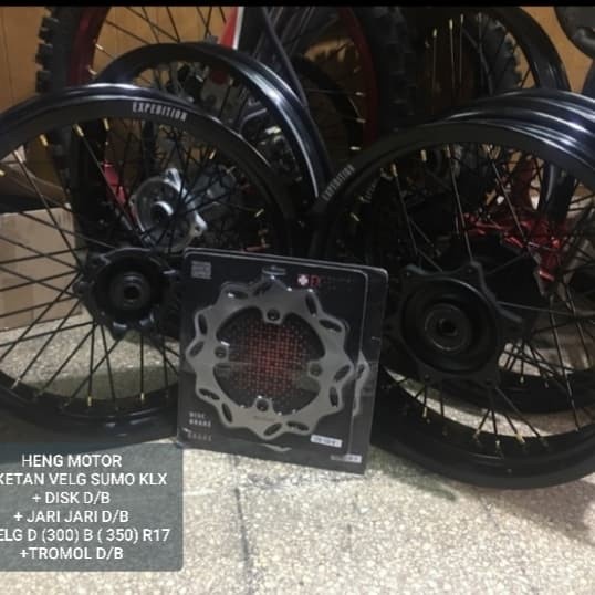 PAKETAN VELG Jari jari KLX D Tracker EXPEDITION 300- 350 RING 17 SUMO