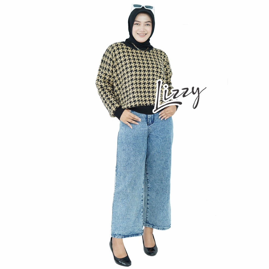 Lizzy - SWEATER HOUNDSTOOTH PREMIUM