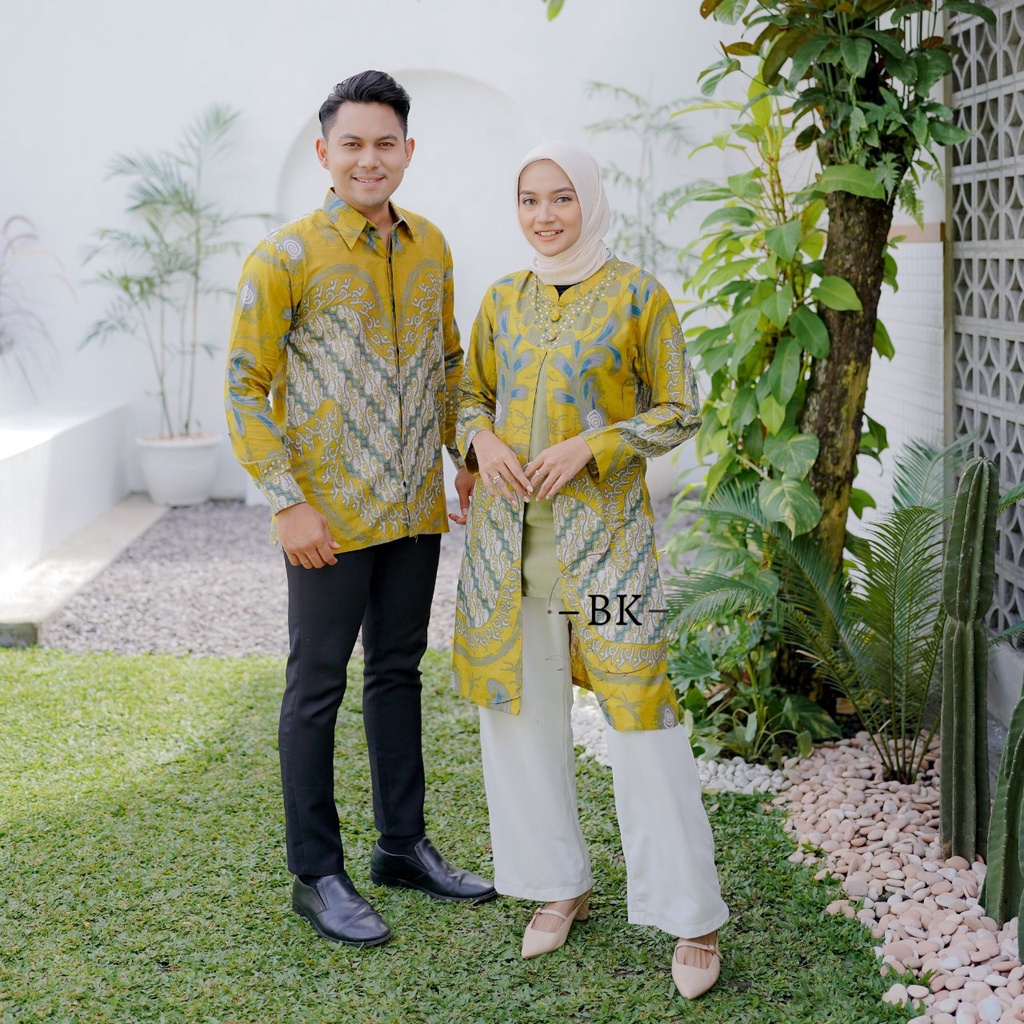 Batik Couple (MCbatik) - Batik Couple Tunik Kemeja Motif Soft Ready Seragam Kantor M L XL XXL Jumbo