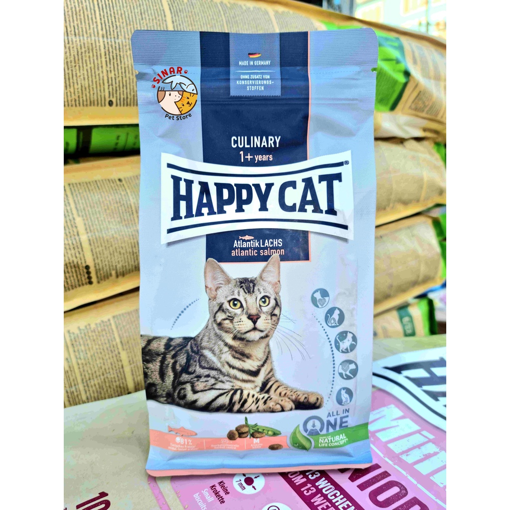 Happy Cat Culinary Supreme ATLANTIC SALMON 300GR Food Makanan Kucing Kering Dry