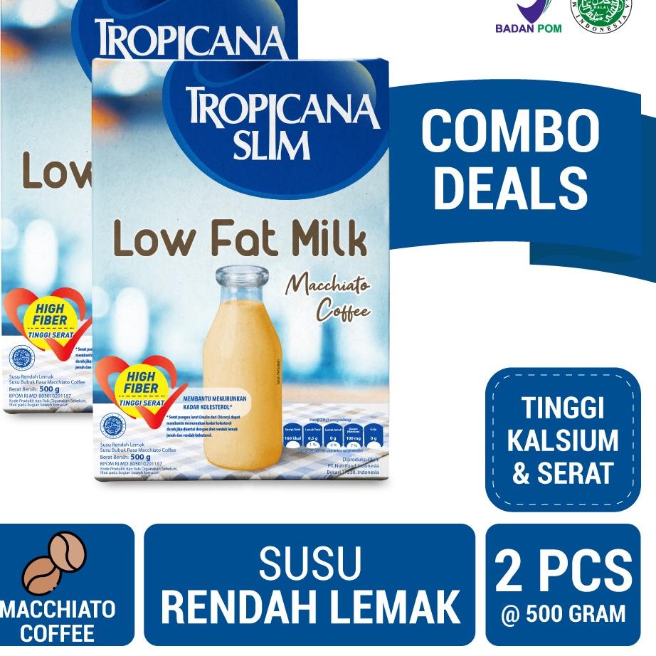 

➣ Twin Pack - Tropicana Slim Susu Low Fat Macchiato Coffee 500 gram - Susu Diet Bantu Turunkan Kolesterol ✹