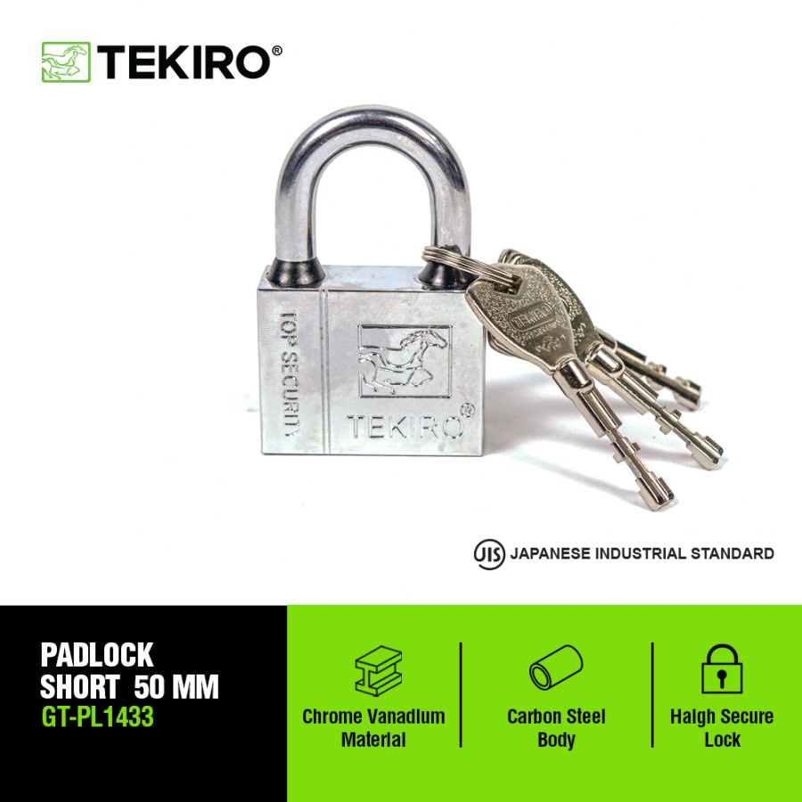 TEKIRO GEMBOK PENDEK 50 MM PADLOCK SHORT 50MM