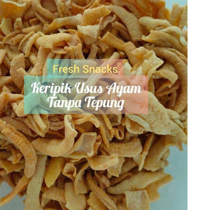 

♙ 450GR KERIPIK USUS AYAM ORIGINAL TANPA TEPUNG kripik Diet Keto FRESH SNACKS ✰