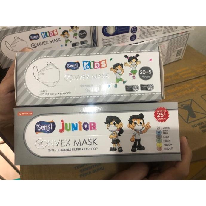 Masker Sensi Convex Kids Earloop 5ply / KF94 Anak / Masker Anak Medis