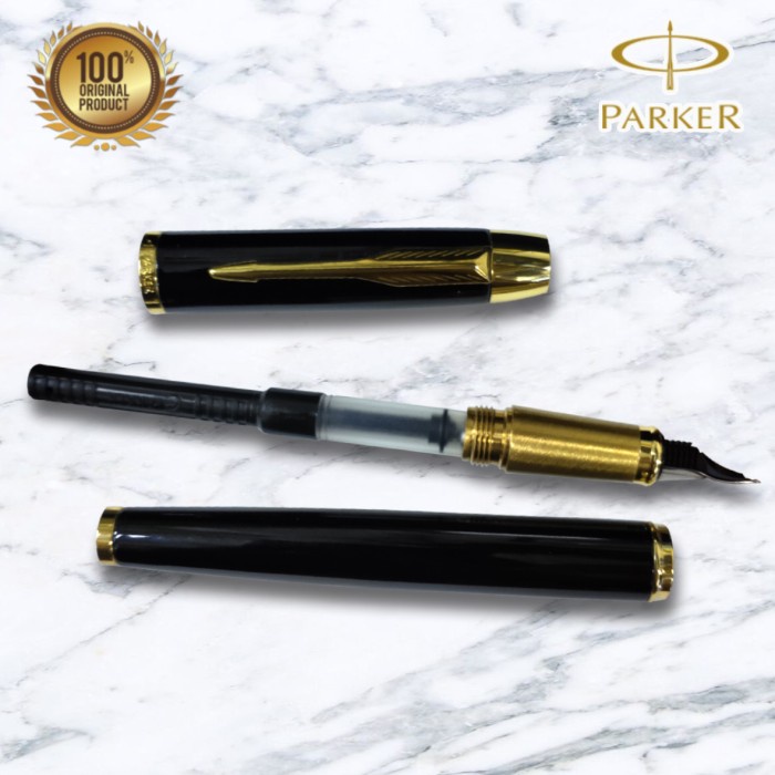 PARKER IM BLACK GOLD TRIM FOUNTAIN PEN ORIGINAL