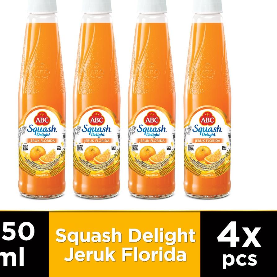 

♞ ABC Sirup Squash Delight Jeruk Florida 450 ml - Multi Pack 4 pcs ☇