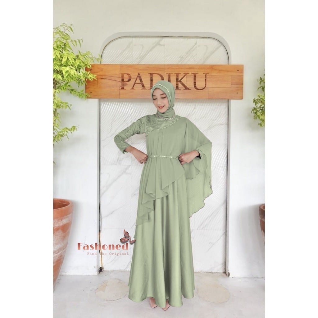 Riziya Dress Tile Brokat Kondangan Modern Warna Sage Green Millo Lave Bisa 10 Look Dress Wisuda Gaun Tunangan Gamis Remaja Muslimah Gamis Broklat Super Jumbo Xxxl LD 130CM Gamis Kondangan Cantik Dress Muslim Jumbo Gamis Lebaran Syar'i Outfit Bridesmaid