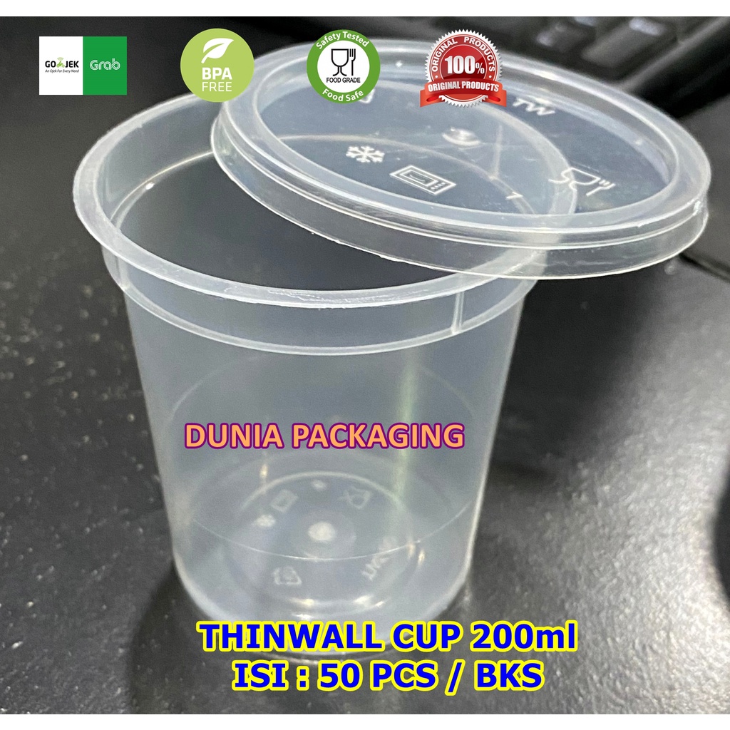 Thinwall cup 200ml srikaya selai coklat saus puding