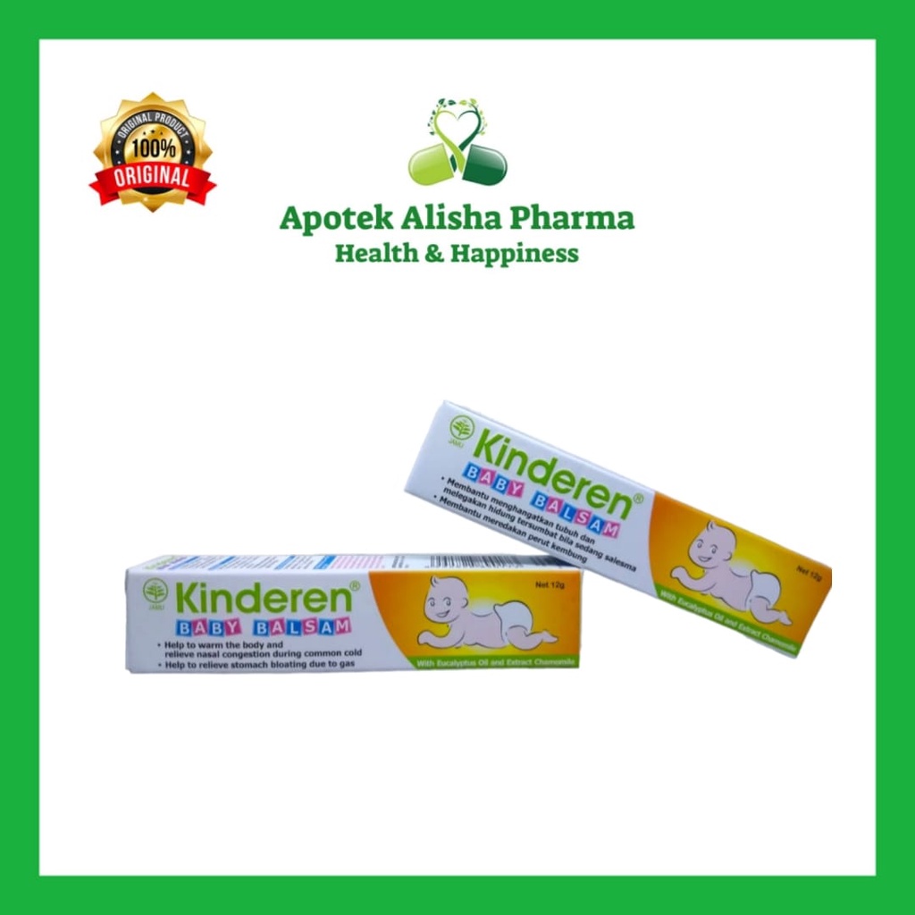Kinderen Baby Balsam Tube 12gr-Kinderen Balsem Bayi/Kinderen Balsem Bayi Untuk Flu/Pilek/Perut Kembung